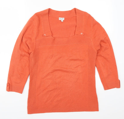Preloved Filati Womens Orange   Pullover Jumper Size M - Front