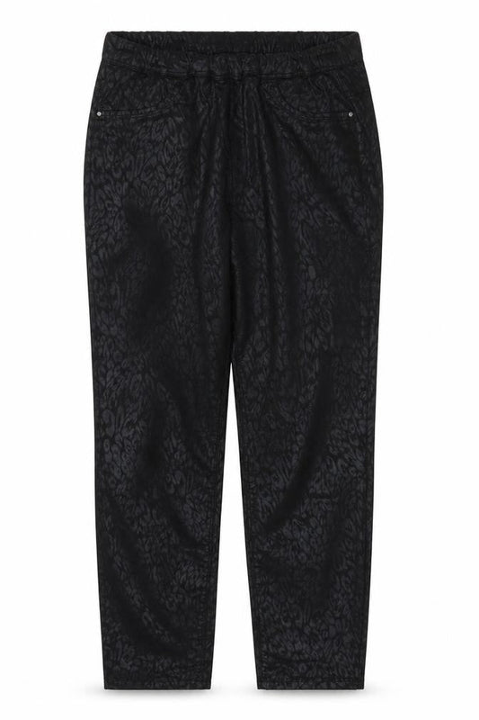 Preworn Womens Black Animal Print Denim Jegging Jeans Size 32 in L29 in