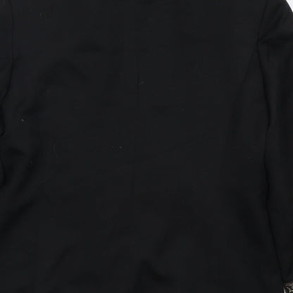 Precis Womens Black   Jacket Suit Jacket Size 10  - Embroidered Sleeve Detail