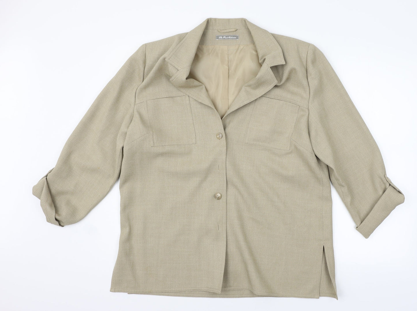 The Pearl Collection Womens Beige   Jacket Blazer Size 16