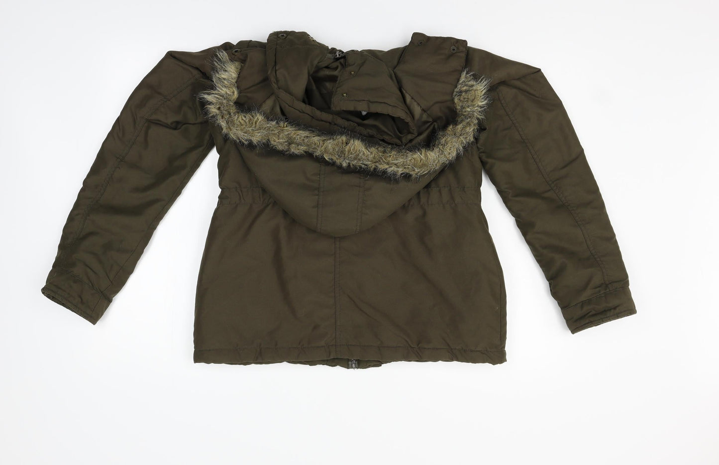Dorothy Perkins Womens Green   Jacket Coat Size 12  - FAUX FUR
