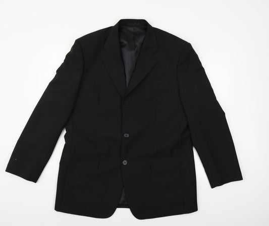 Cedar Wood State Mens Black   Jacket Suit Size 42