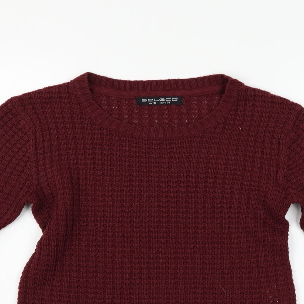 Select Womens Red   Pullover Jumper Size 10