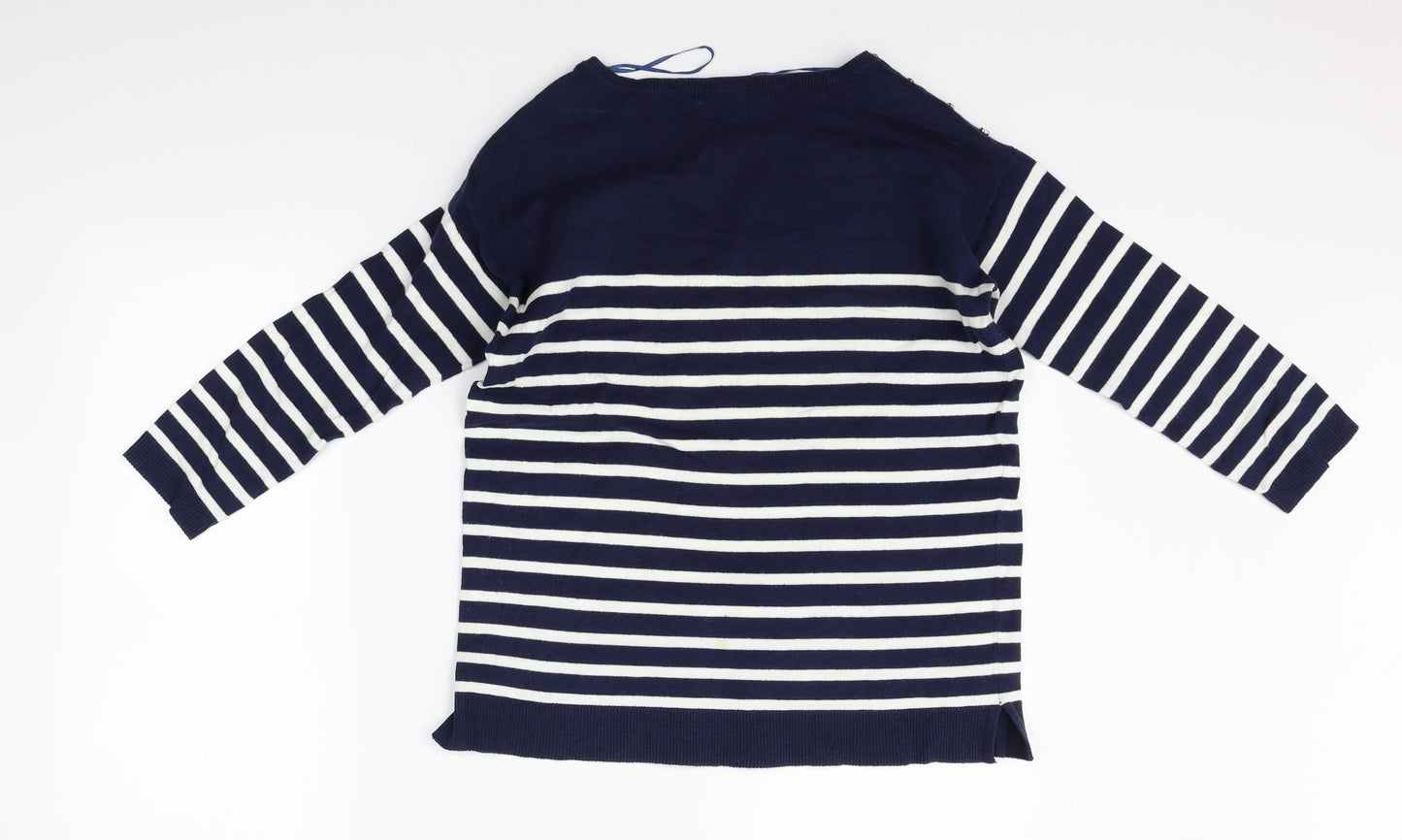 Sfera Womens Blue Striped  Pullover Jumper Size S