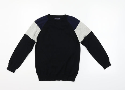 NEXT Girls Black Geometric  Pullover Jumper Size 9 Years