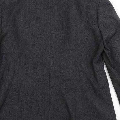 Brand and care label for Papaya women’s grey jacket blazer, size UK 10