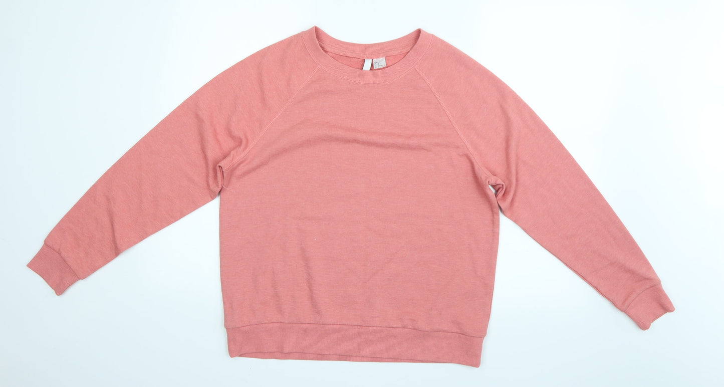 H&M Womens Pink   Henley Jumper Size M