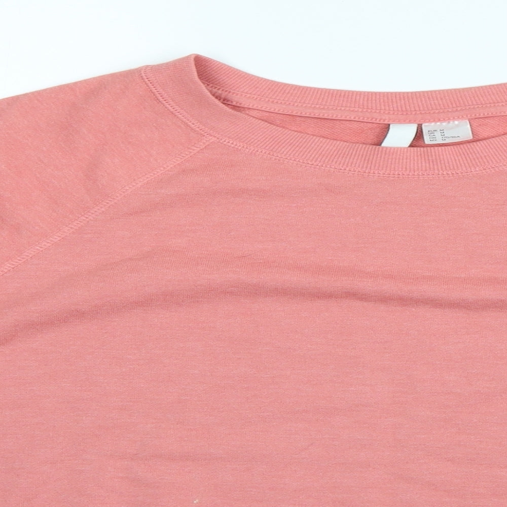 H&M Womens Pink   Henley Jumper Size M
