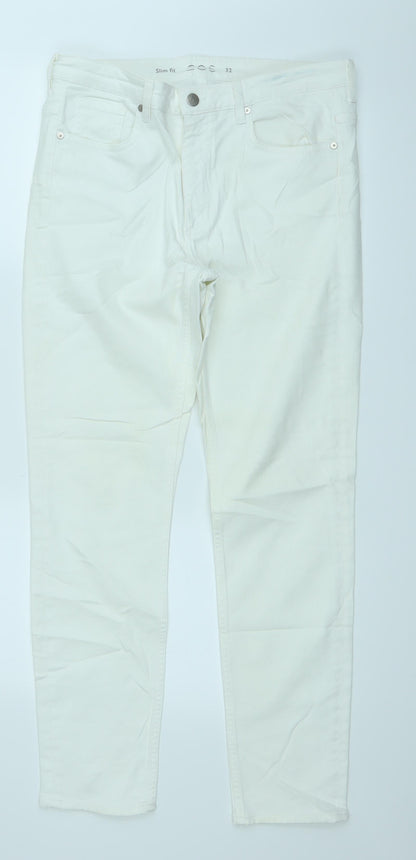 Additional front view of COS women’s white skinny jeans, size UK 4, 27-inch leg
