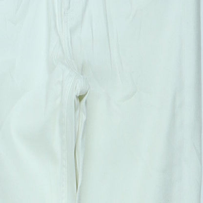 Close-up detail of COS women’s white skinny jeans, size UK 4, 27-inch leg