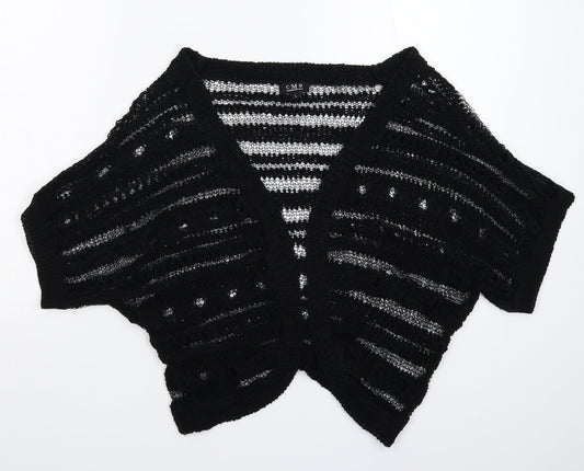 CMD Womens Black  Knit Cardigan Jumper Size L