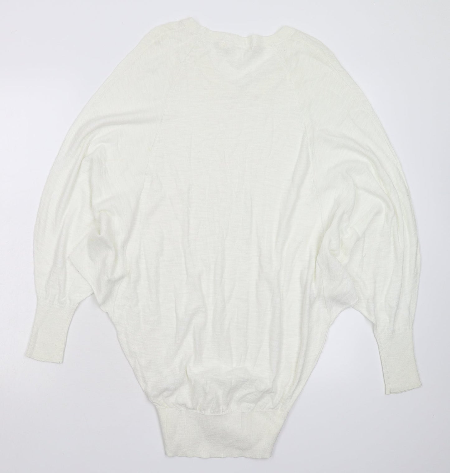 NEXT Womens White  Knit Pullover Jumper Size XS  - Oversized