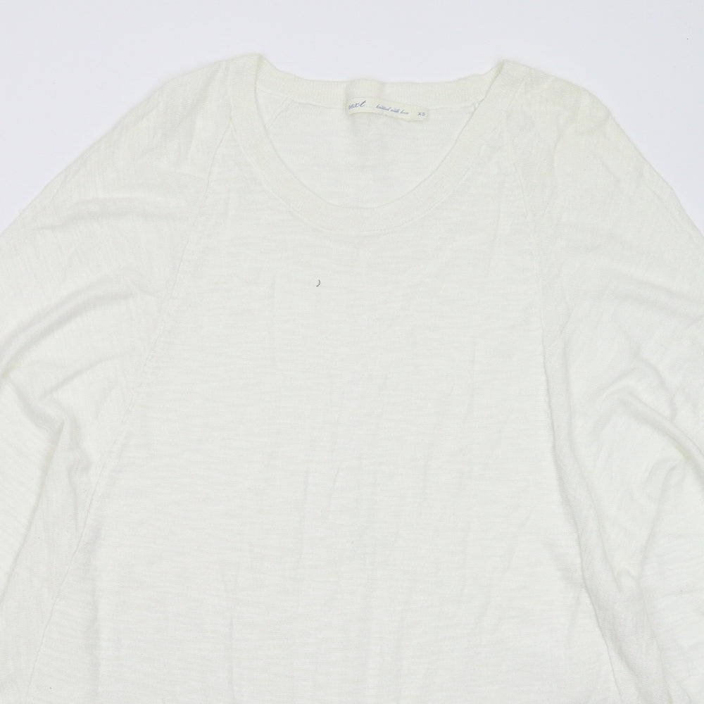 NEXT Womens White  Knit Pullover Jumper Size XS  - Oversized