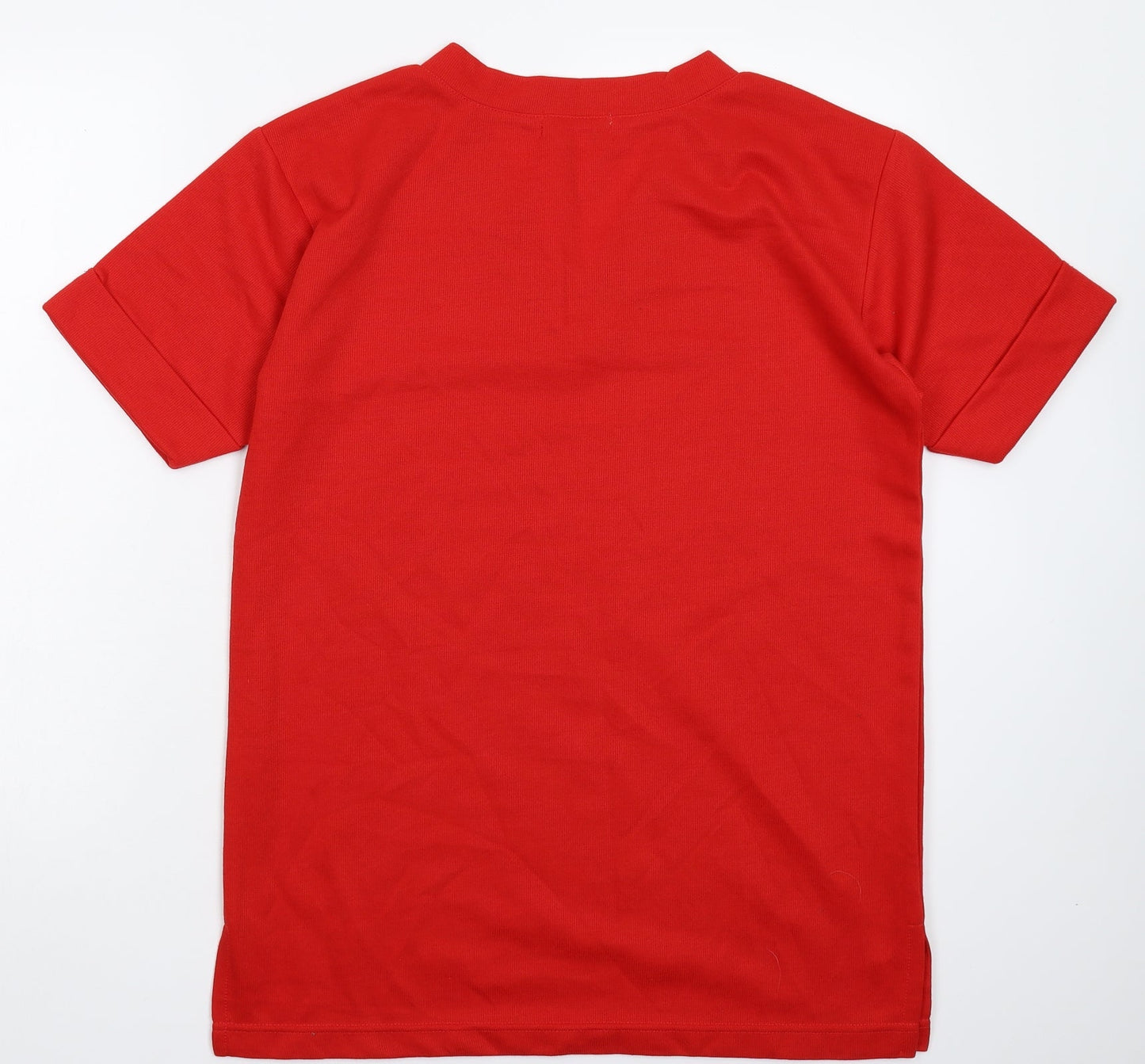 Simple Womens Red   Basic T-Shirt Size S  - Oversized