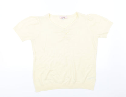 Essentials Collection Womens White   Basic T-Shirt Size 12