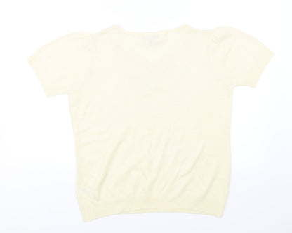 Essentials Collection Womens White   Basic T-Shirt Size 12