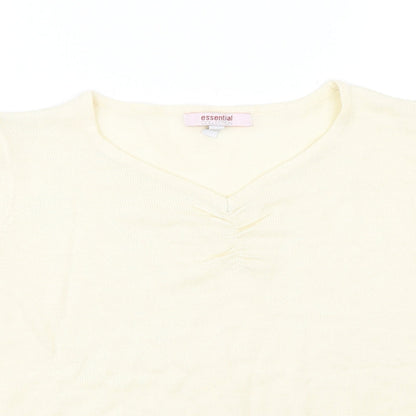 Essentials Collection Womens White   Basic T-Shirt Size 12
