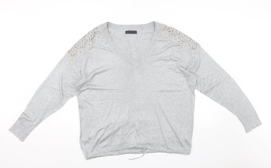 M&S Womens Grey   Pullover Jumper Size XL