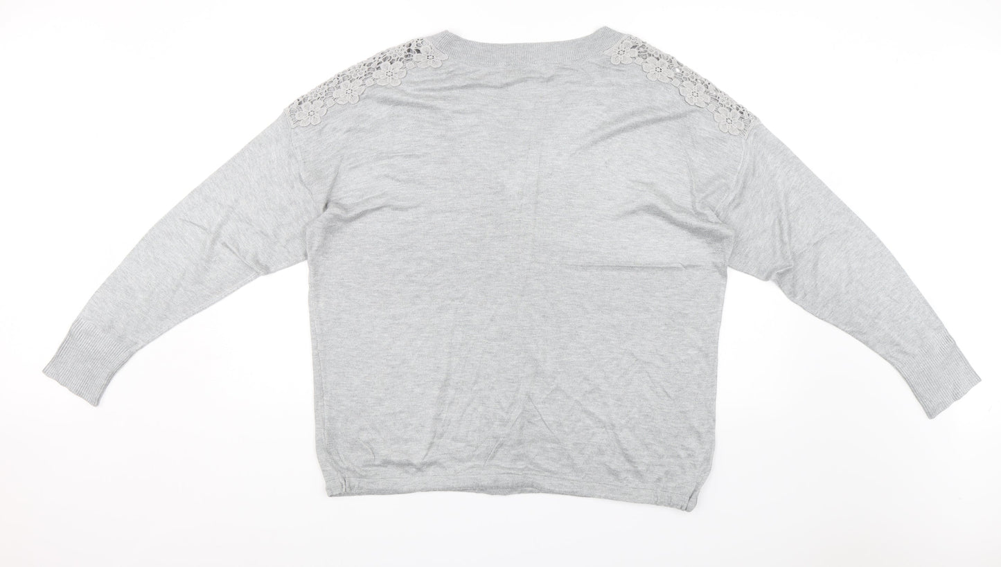 M&S Womens Grey   Pullover Jumper Size XL