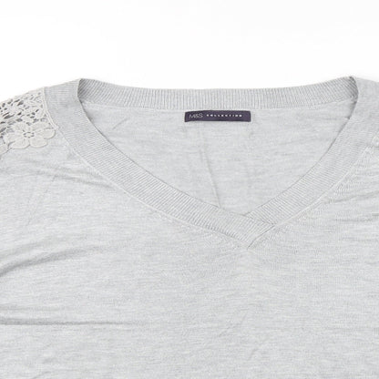 Marks & Spencer Womens Grey   Pullover Jumper Size XL