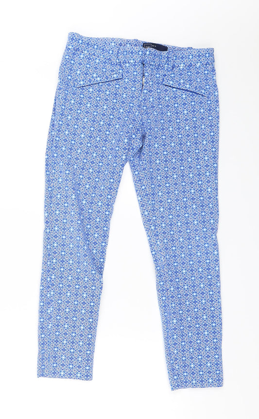 Gap Womens Blue Floral  Trousers  Size 4 L22 in