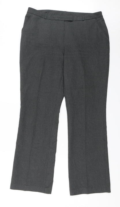 Tu Womens Grey   Dress Pants Trousers Size 14 L28 in