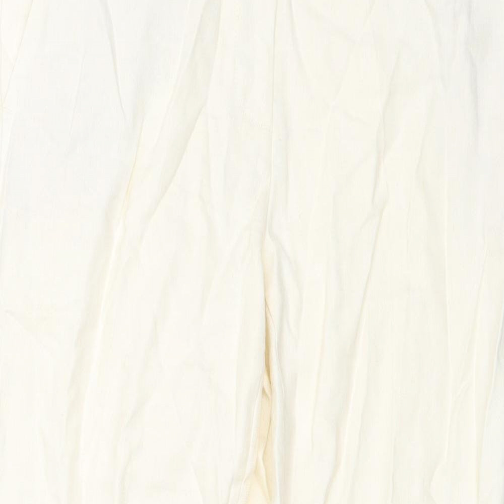 M&S Womens White   Trousers  Size 10 L20 in