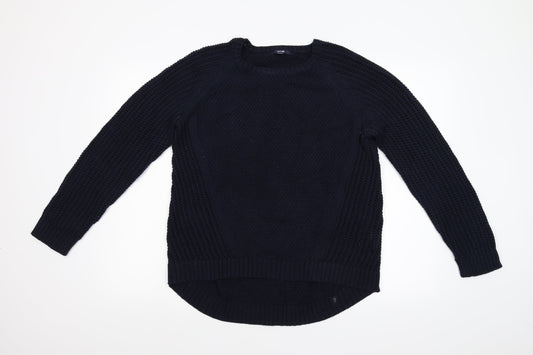 Kiari Mens Blue  Knit Pullover Jumper Size L