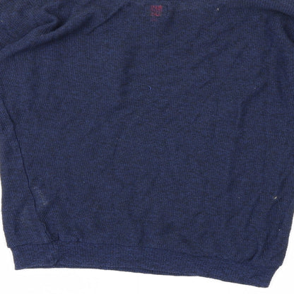 Brand and care label for Only women’s blue jumper, size S