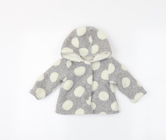 M&Co Baby Grey Polka Dot  Jacket  Size 9-12 Months