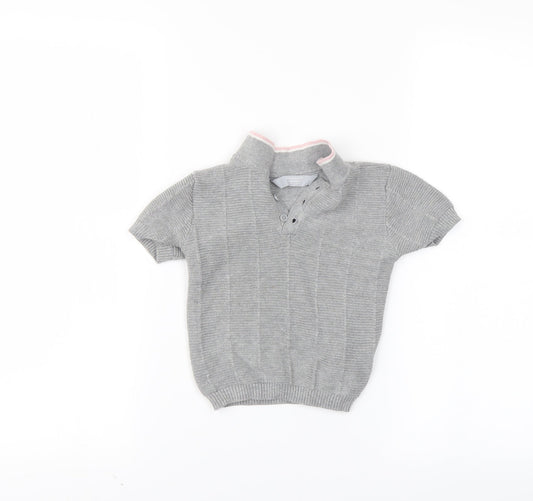 primarl Girls Grey   Pullover Polo Size 12-18 Months