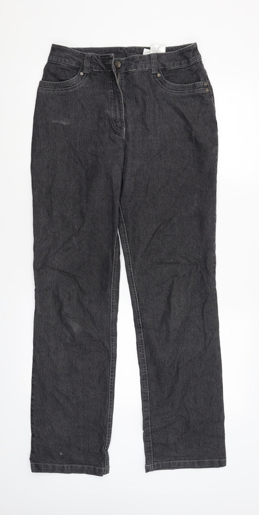 canda Womens Grey   Straight Jeans Size 12 L32 in