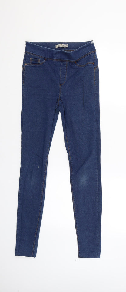 Additional front view of denim.co women’s blue jegging trousers, size UK 8, 29-inch leg