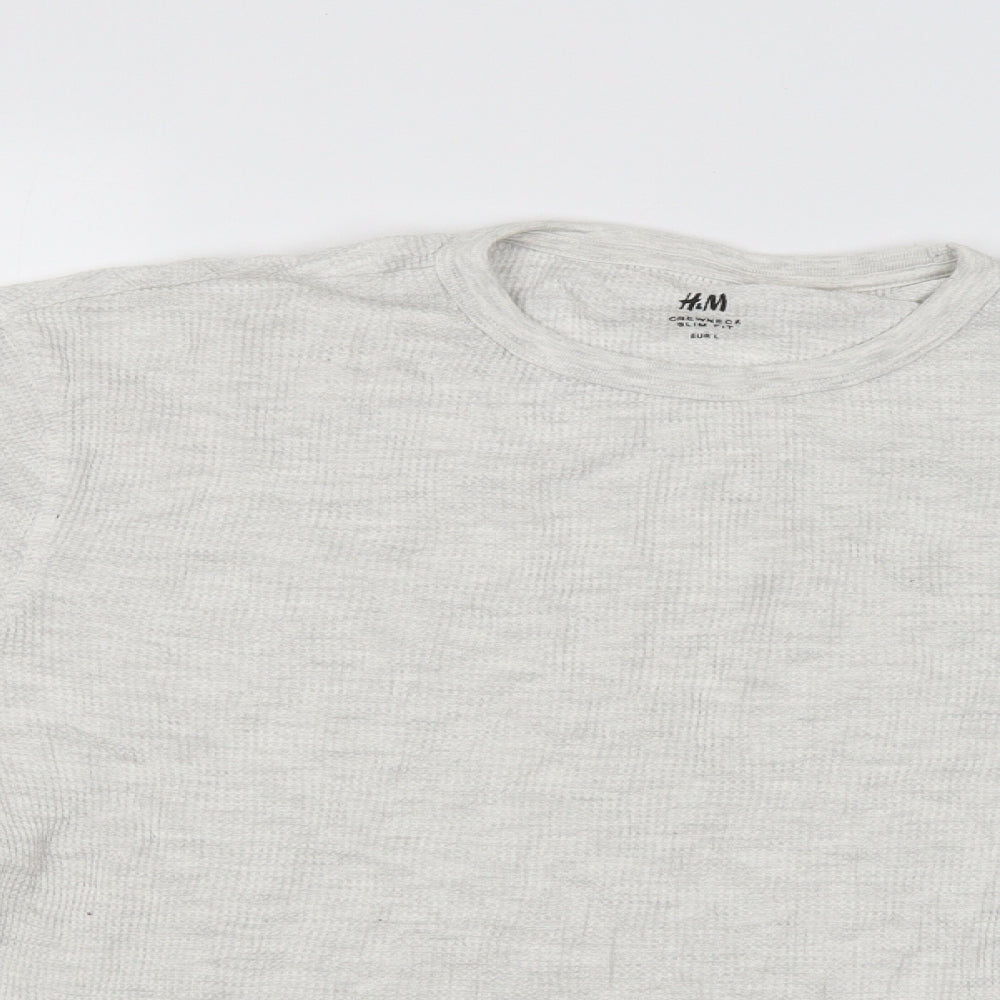 H&M Womens White   Pullover Jumper Size L