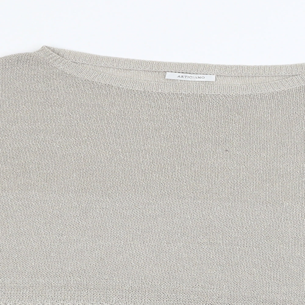 Artigiano Womens Silver   Pullover Jumper Size M