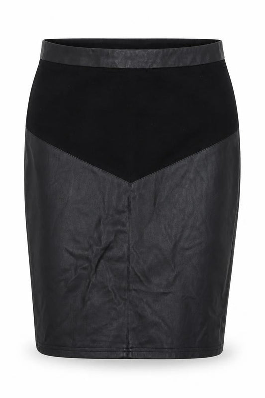 Papaya Womens Black   Straight & Pencil Skirt Size 8  - leather look