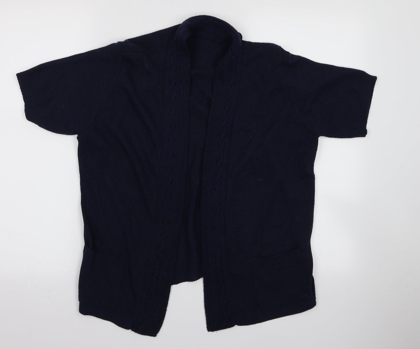 Preworn Womens Blue  Rayon Cardigan Jumper Size M  - 1