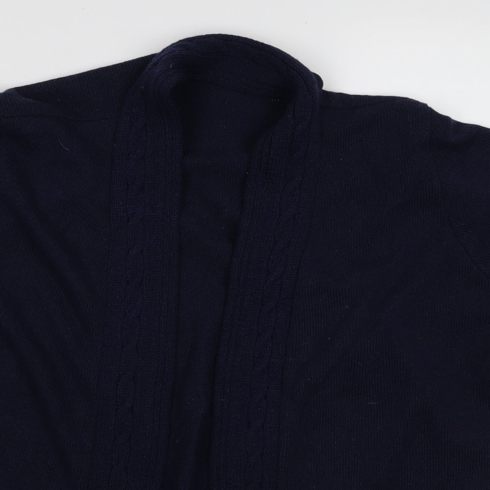 Preworn Womens Blue  Rayon Cardigan Jumper Size M  - 1