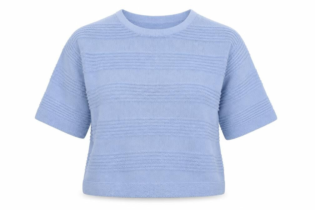 b young Womens Blue   Basic T-Shirt Size L