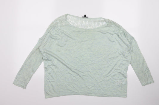 Warehouse Womens Green   Pullover Jumper Size 12  - g