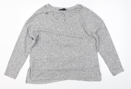 Dorothy Perkins Womens Grey   Pullover Jumper Size 12