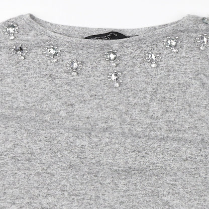 Dorothy Perkins Womens Grey   Pullover Jumper Size 12