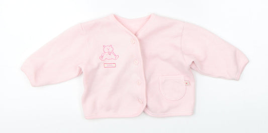 Preworn Girls Pink   Pullover Jumper Size 3-6 Months