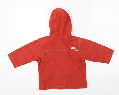 Back view of Baby Club Baby Red Jacket, size 12, Months