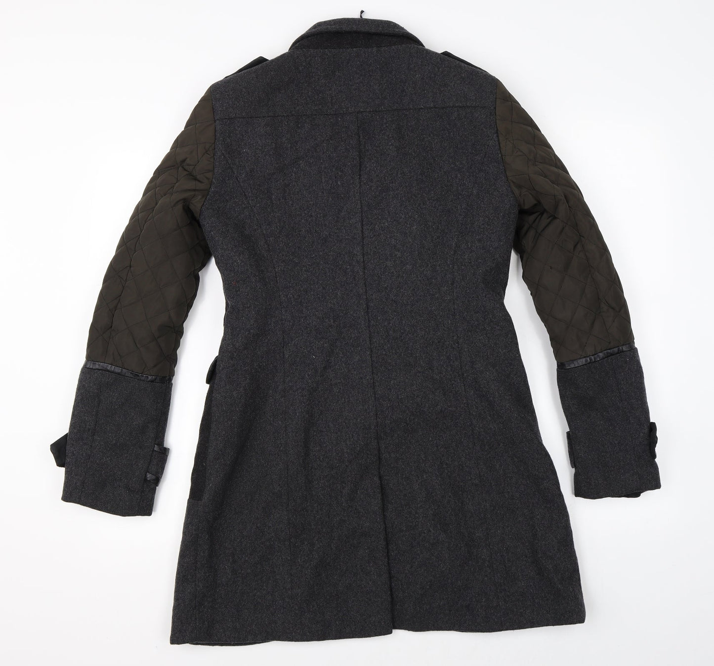 New Look Womens Grey   Overcoat Coat Size 10