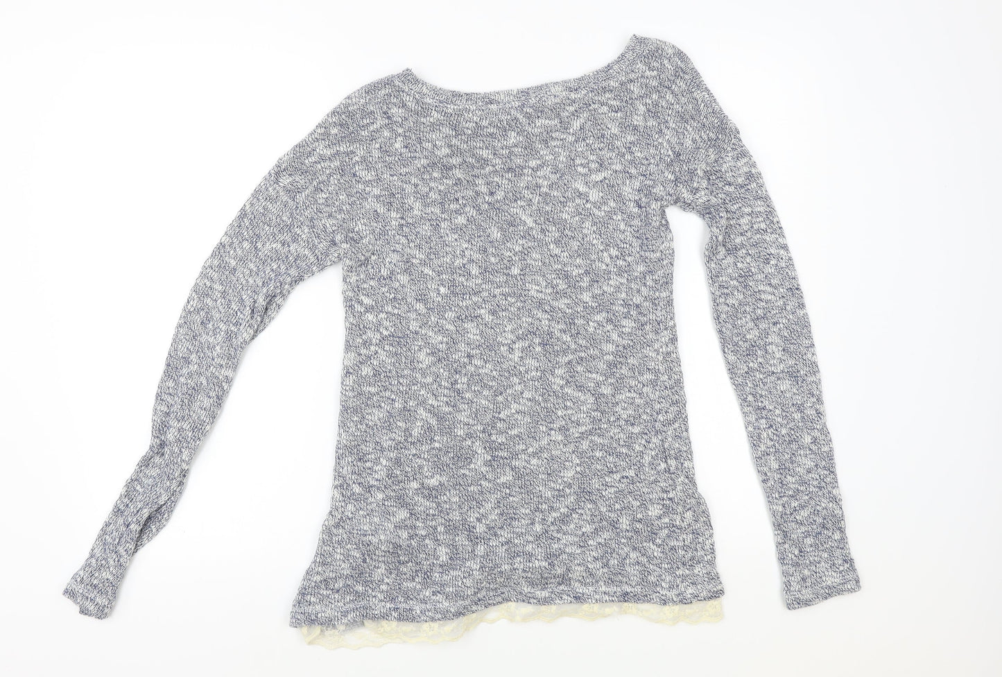 Xside Womens Blue Geometric  Pullover Jumper Size L