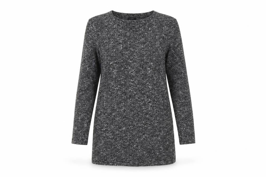 F&F Womens Grey Houndstooth  Pullover Jumper Size 10
