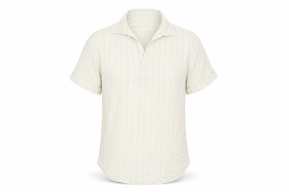 Denim 73 Mens Beige Polka Dot   Button-Up Size S