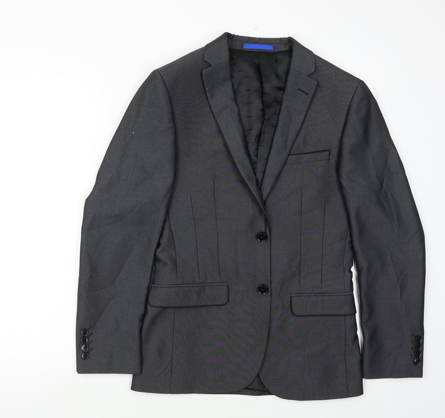 OneSix5ive Womens Grey Herringbone  Jacket Blazer Size S