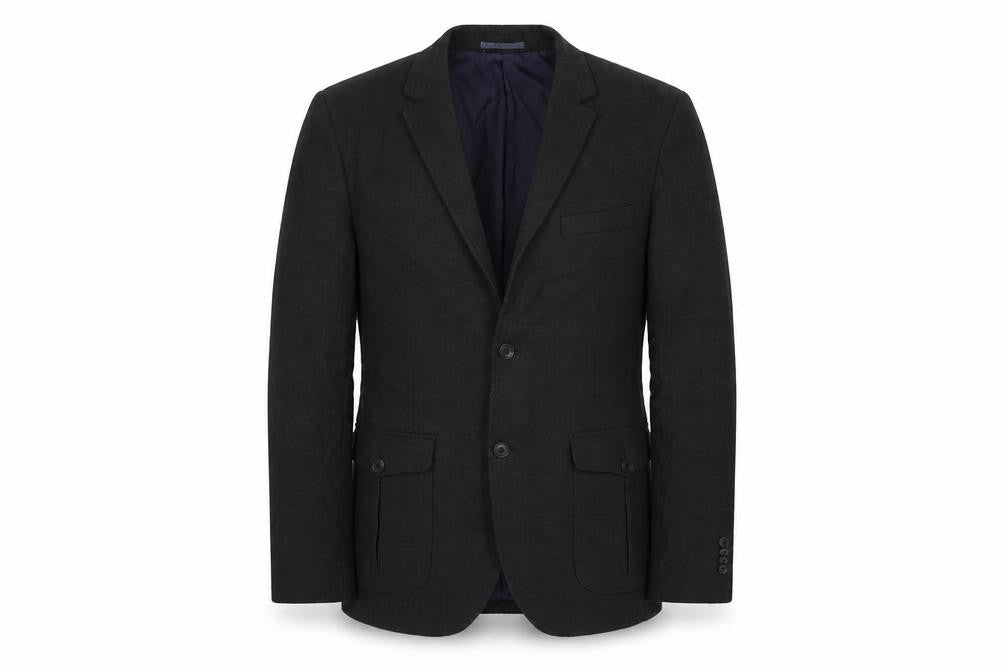 Marks & Spencer Mens Black Check  Jacket Suit Jacket Size 44